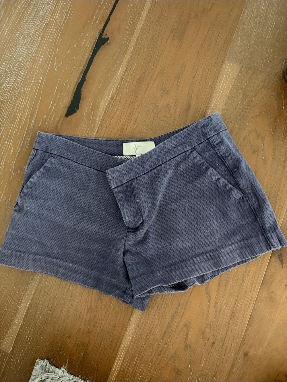 Joie Navy Textured Cotton Blend Women’s Shorts